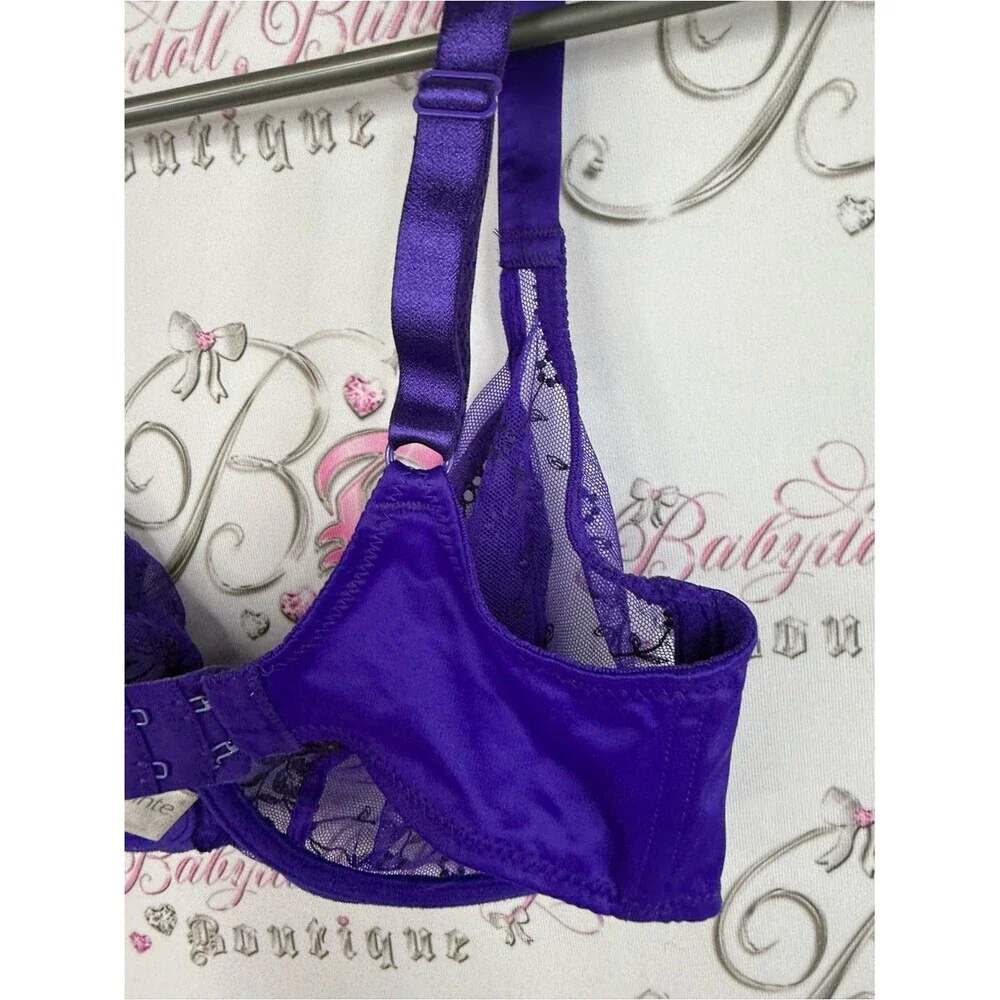 Empreinte bra floral lace Sheer Lace Underwire Bra in Violet